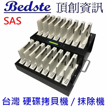 1對15 SAS硬碟拷貝機 SAS3315 高速量產型 SAS/SATA雙介面 IDE/SATA/ HDD/SSD/DOM 硬碟對拷機 硬碟抹除機 硬碟複製機 硬碟拷貝機 具Log記錄輸出功能產品圖