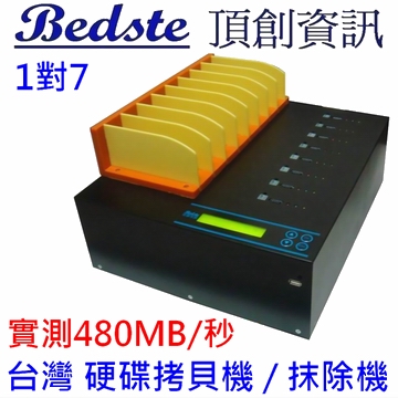 1對7 HDD/SSD/DOM 硬碟拷貝機 MT307 超高速量產型 IDE/SATA SSD/硬碟對拷機,SSD/硬碟抹除機,SSD/硬碟複製機,SSD/硬碟備份機,具Log記錄輸出功能產品圖